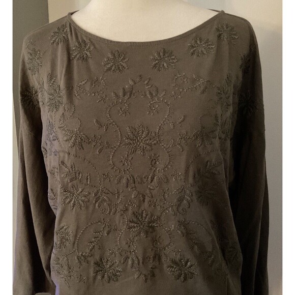 J. Jill Tunic Top Women’s Large. Olive Green. LTOP859 - Picture 3 of 5